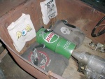 Nice driveshaft shield.
Seatbelts added in preparation for the Antique Nationals.