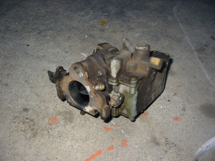 Front carb removed (Carter YH 973)
