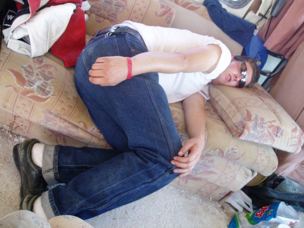 MoHo driver Brian takes a break