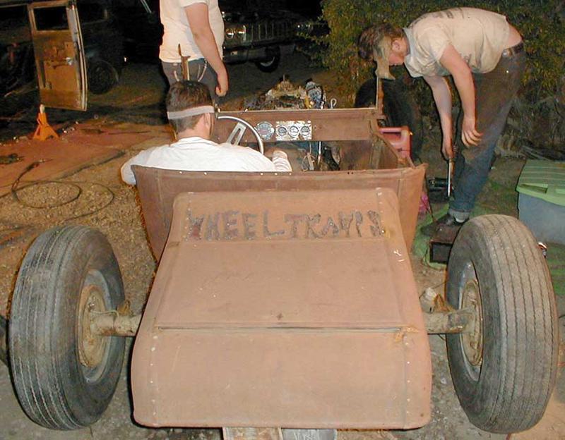 We finally rolled the car out into the front yard, which was kind of an unveiling.