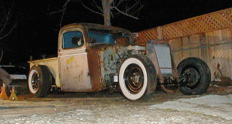 My flash wasn't good enough to capture the drive. Here it is post-drive in the 'almost done' position in the yard.
Great fuckin