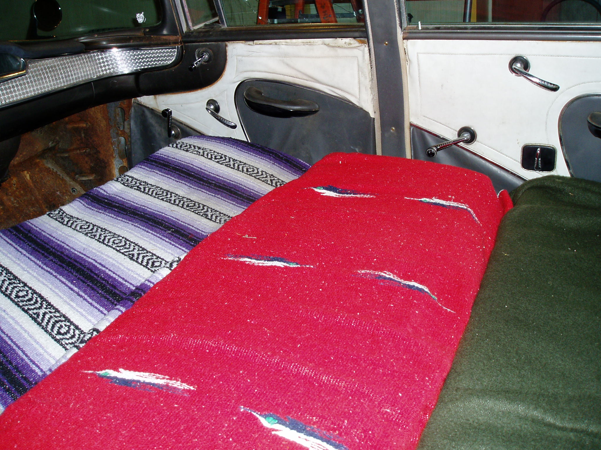 All the way down. They still need some aligning and re-upholstering but everything works now.