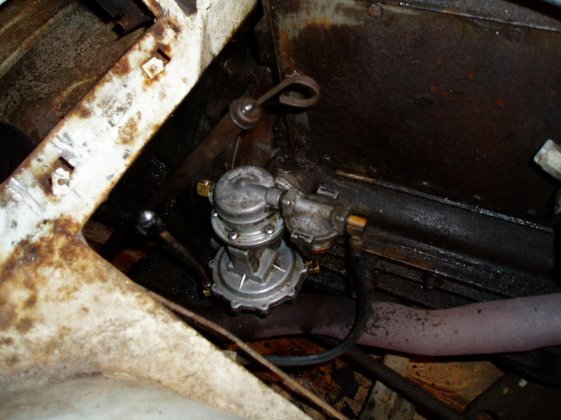 Nash double-action fuel pump. This was completely covered with a thick layer of sludge. I cleaned most of it off.