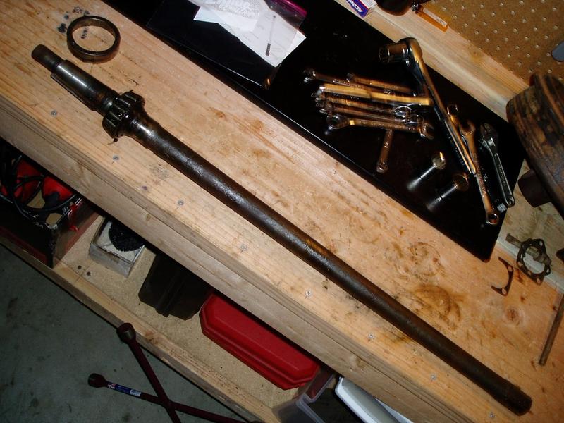 Full length shot of rear axle shaft (driver side).