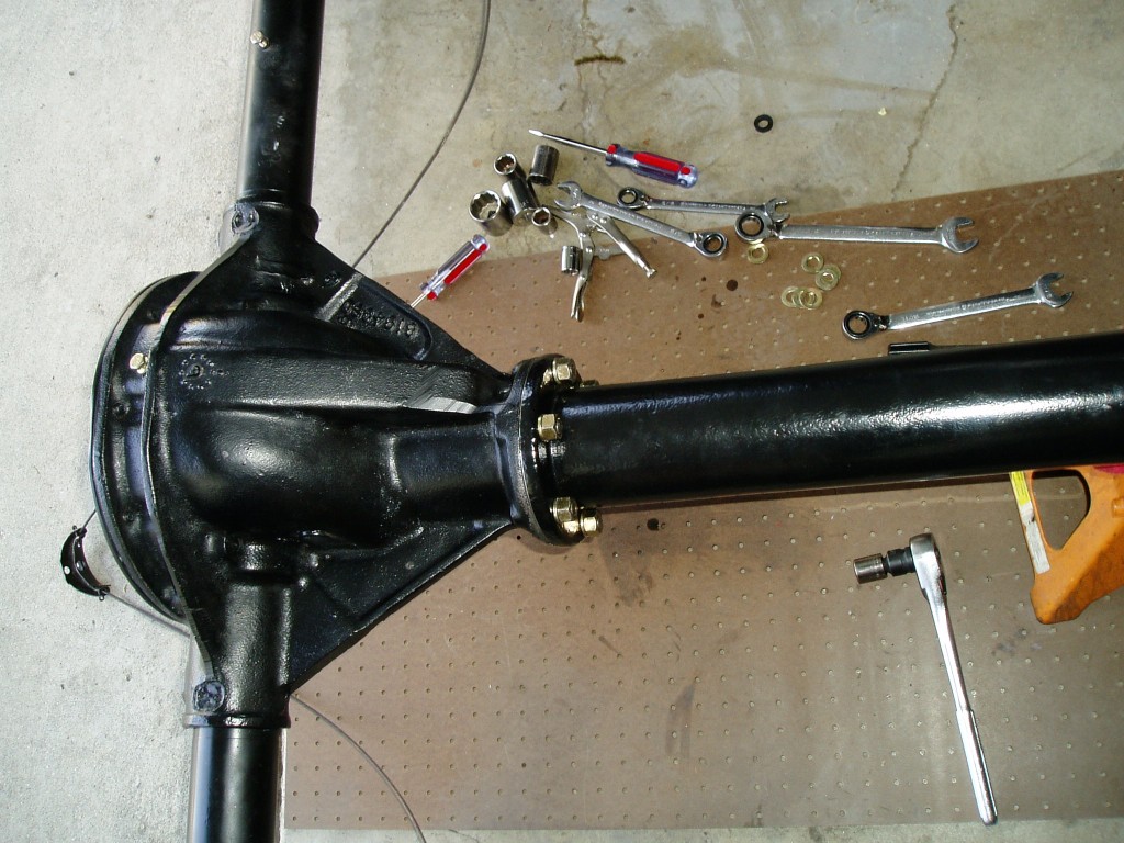 Rear differential bolted up and ready for installation.