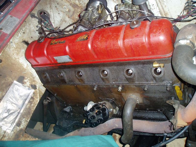 2/21/2011. Stripped away fuel pump, alternator, oil filter, plug wires etc.