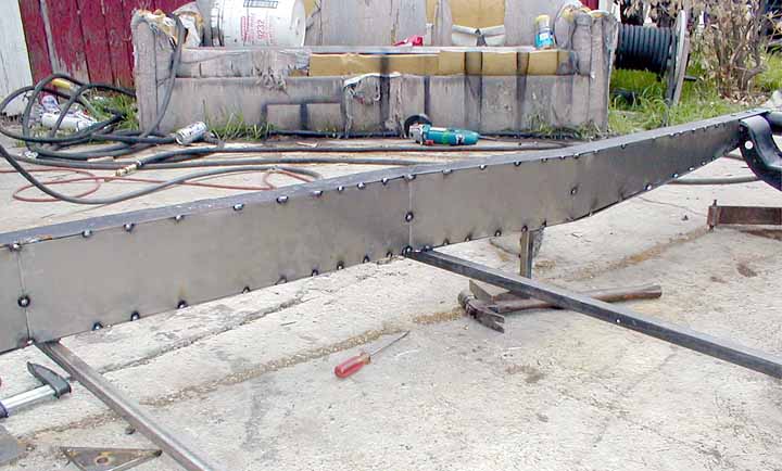 Frame rail boxing tacked.