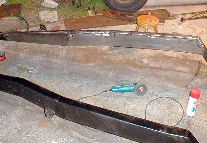 A box of grinding wheels and several days of deafening grinding later, the boxing is almost ready for paint.