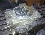 Choke horn removal in preparation for some new lower profile intake scoops.