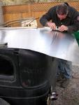 Layout of the body curve offset. Tricky blending the sharper edge curves into the straight sides.