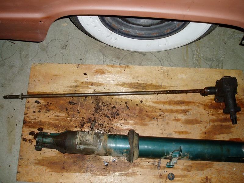 Sunday 2/19/2006. Steering shaft removed from the column. Rebuild can now begin.