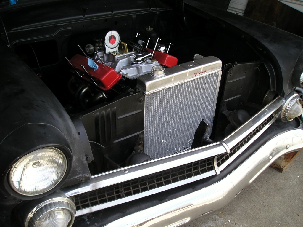 It fits nicely in the original radiator location