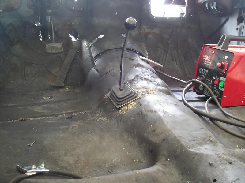 Shifter and linkage are installed.