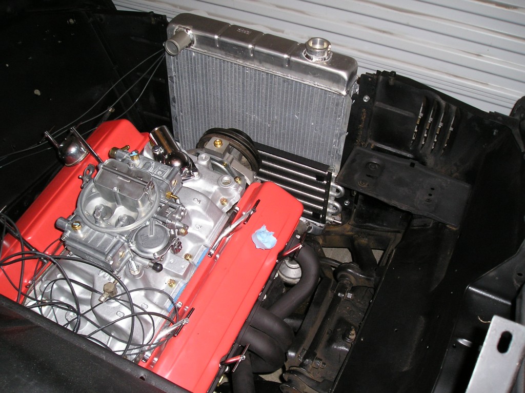 Installed the new carb, headers and trans cooler.