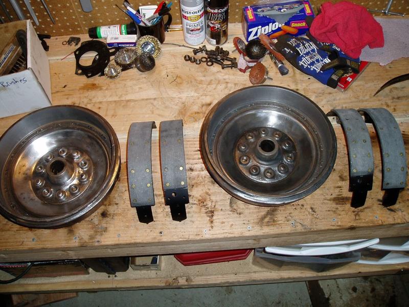 3/1/2006. Valley Friction Materials (Chatsworth, CA) did a nice job resurfacing the rear hubs and relining the shoes. Ready for-