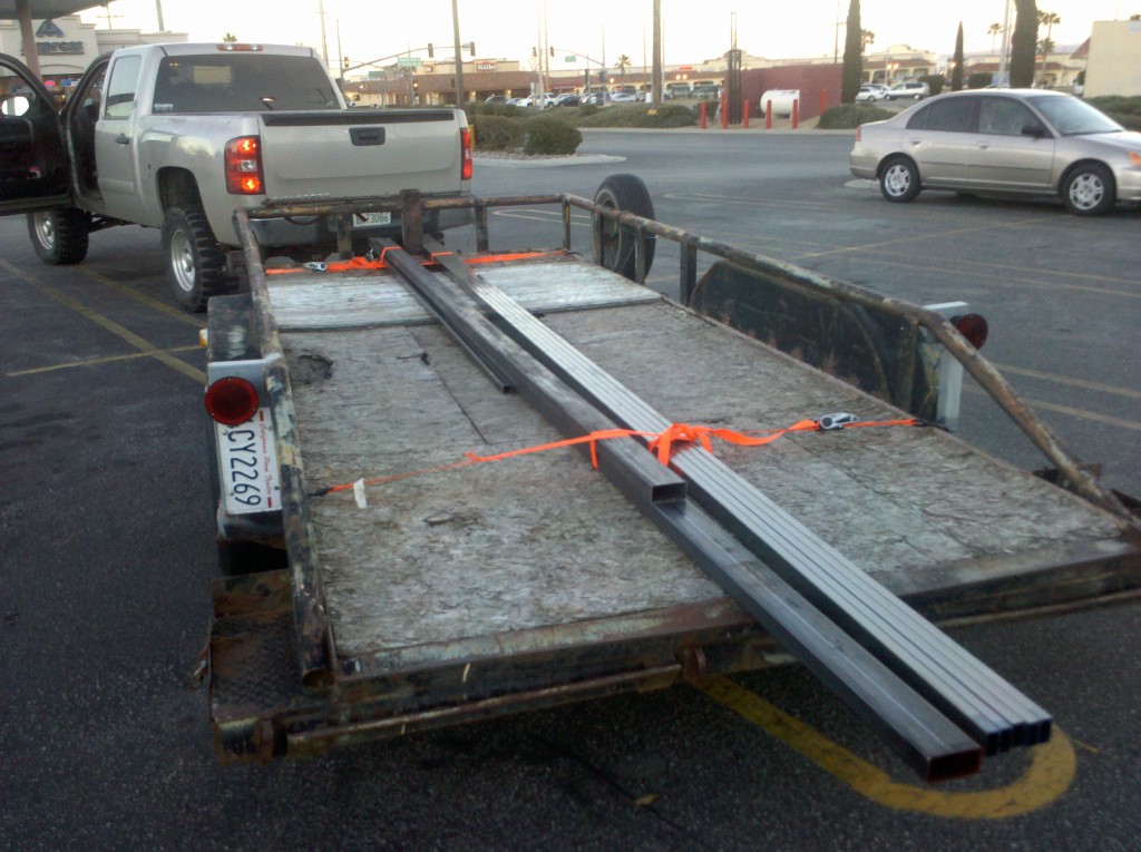 Trailer loaded, time to build a frame!