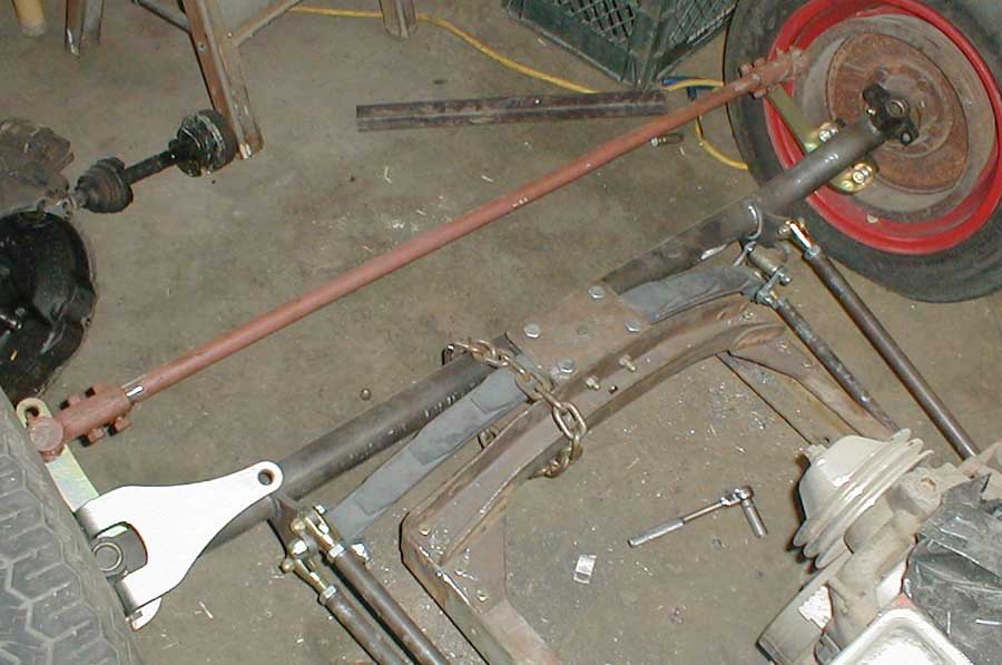 This here's the front end of a new roadster he's building with a buddy in town.