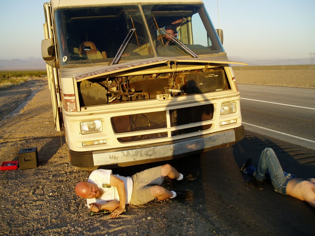 Thrown Belt.
Fortunately, we've got the spare.