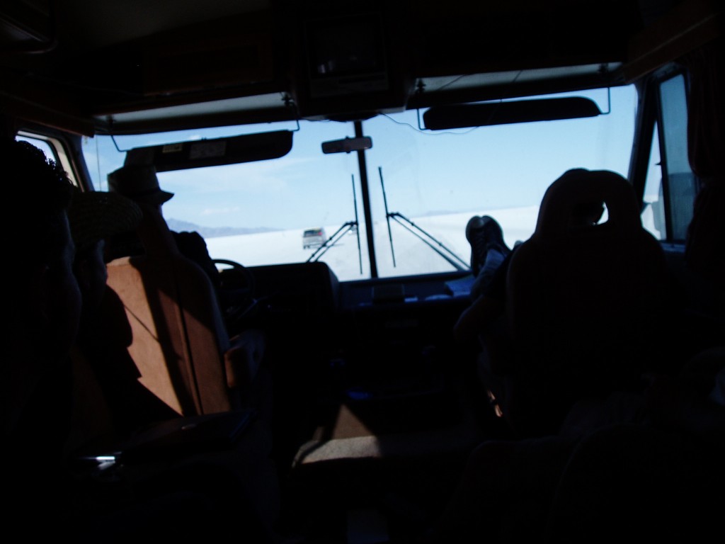 The MoHo hits the salt, 5:00pm local time