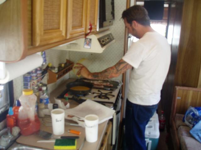 Ryan cooks Bacon