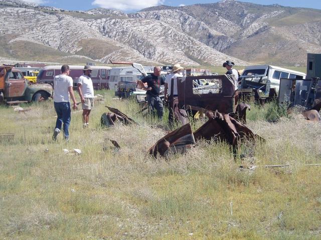 Junk yard exploration. Ryan found a 20's Dodge sedan body he'll be picking up soon.