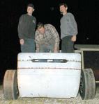 Tackett is standing in for my weight.
Brian is standing in for passenger weight.
Poppy's representin' battery, fuel, interior,