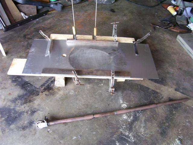 I rolled the wheel, annealed, rolled, annealed etc until I formed it deep enough. 