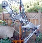 Disassembled this far, it's easy to carry out of the house and hang on the cherry picker for cleaning.