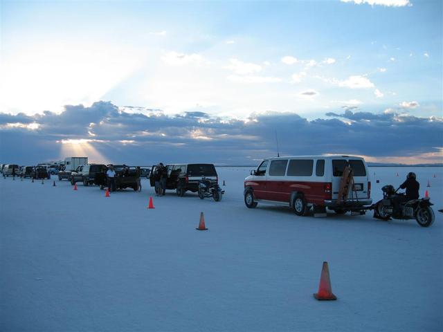 The bike with the red and white van was trying to take Matt's records from last year. They didn't do it.