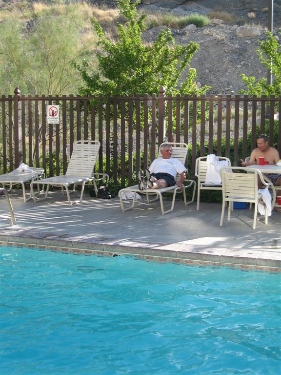 John pretends he doesn't know who let the dirty people in the pool.