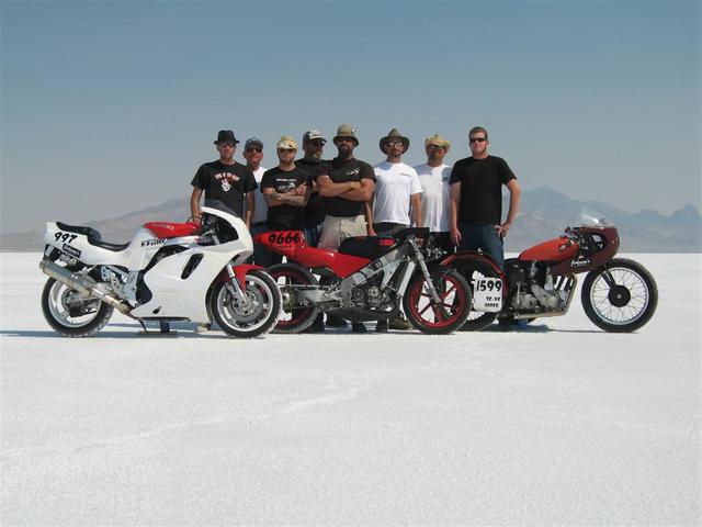 Wheel Tramps Racing. L to R, Mikey, John, Ryan, Snotty, Jet Fuel, Mojo, TätMätt and Brian.