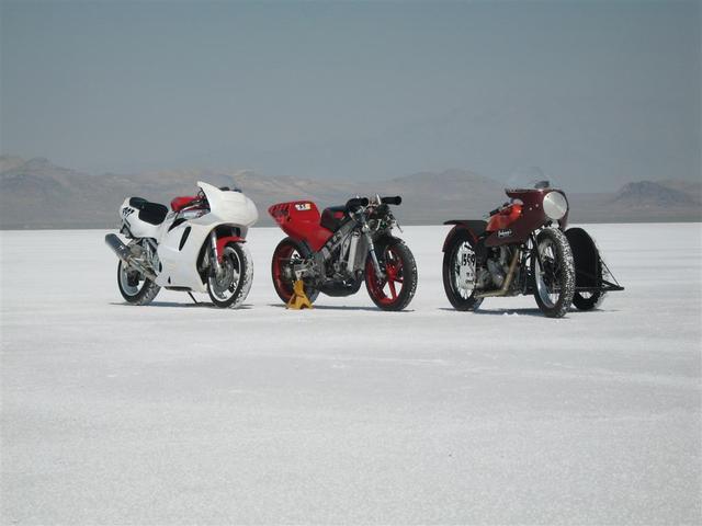 Front view of the bikes
