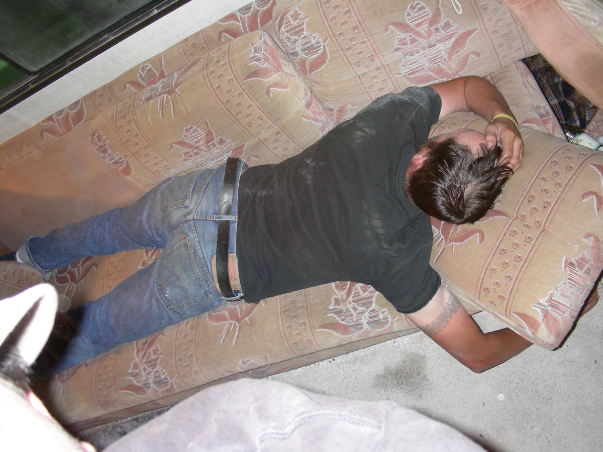 Mikey looks how most of us felt on the way home.