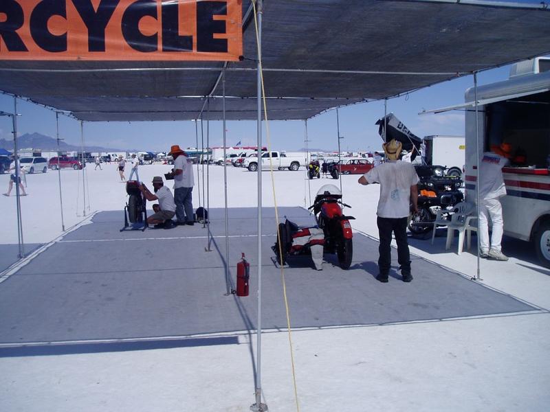 Saturday afternoon. The BSA and RS250 in Tech.