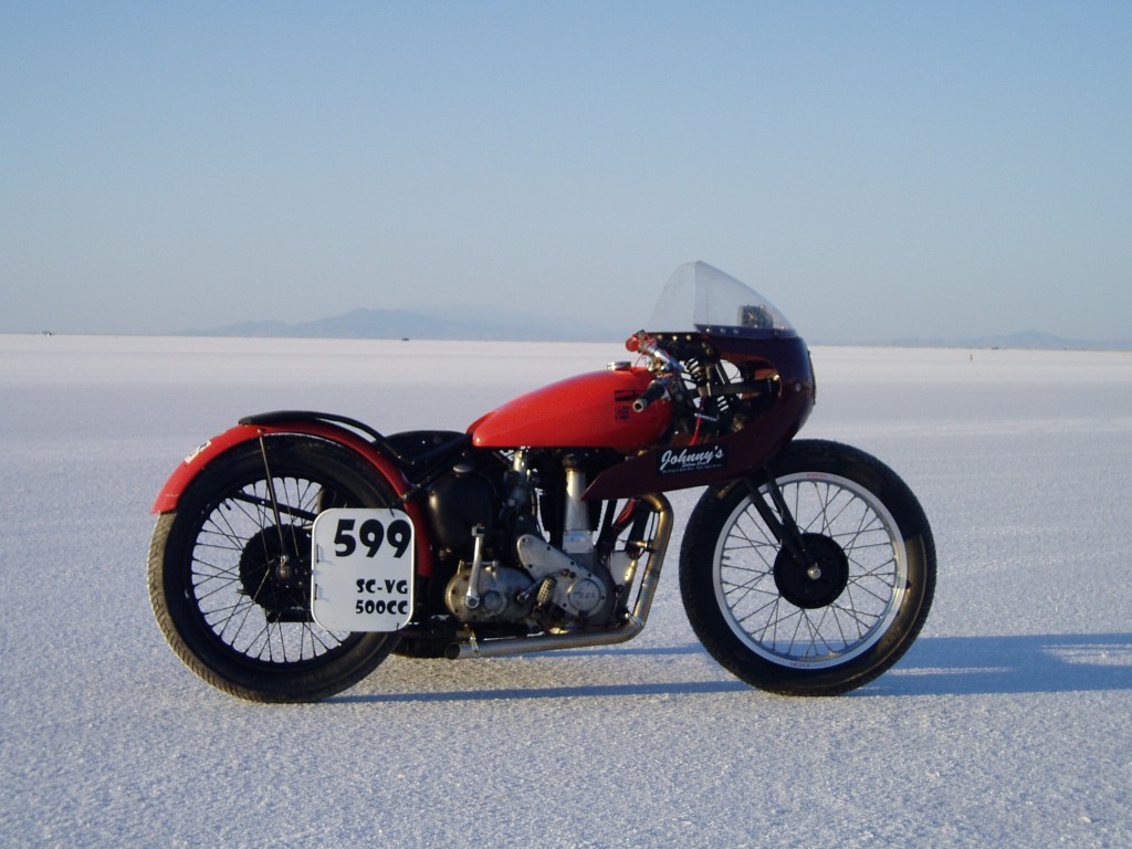 Matt's BSA on the salt.