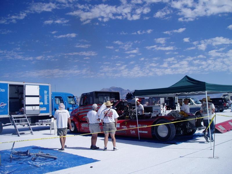 The Joint Venture diesel in tech. This is a partially streamlined semi with 2 Detroit Diesel engines, a turbo on each cylinder b
