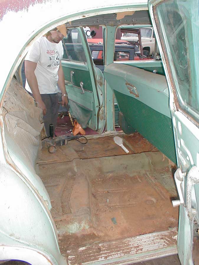 Removal of previous owner shit and pounds of dusty rust.