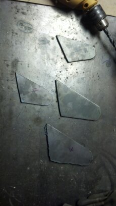 Plasma cut some brackets for the four link ready for grinding.